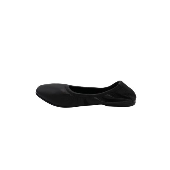 Avah Black leather elastic top ballet flat - Picture 4 of 7
